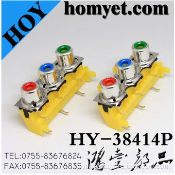 Three Holes Radio Corporation of American with Silvering in White in Yellow (HY-38414P)